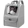 Pecute gyvūnų nešiojimo kuprinė katėms ir mažiems šunims, kvėpuojanti, pilka, iki 6kg, PC-PBT01