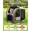Pecute išplečiamas gyvūnų transportavimo kuprinė su tinkleliu, 62x33,5x42 cm, oksfordo audinys, PC-PCB04