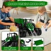 PENGBU RC nuotoliniu būdu valdomas traktorius su priekaba, 2,4 GHz, 1:24, 6645K-G