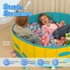 Peradix vaikų baseinas su stogeliu, 120 cm, sulankstomas PVC brodzikas, geltonas, PTP-08