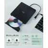 PeroBuno išorinis CD/DVD įrenginys USB 3.0 su USB-A ir USB-C jungtimis BT620