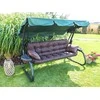 PillowPrim sodo sūpynės pagalvė su atlošu, 150 cm pločio, ruda, poliesterio užvalkalas