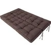PillowPrim sodo sūpynės pagalvė su atlošu, 150 cm pločio, ruda, poliesterio užvalkalas