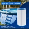 POOLPURE baseino filtrai A arba C tipas, keičiamas, 11,43 x 21,84 cm, PLF-INTA