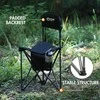 Portal sulankstoma kempingo kėdutė su atlošu, plieno rėmas, 81 × 11 × 11 cm, 2kg, juoda, Portal-CampingChair-01