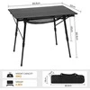 Portal sulankstomas aliumininis kempingo stalas, 90 × 53 cm, reguliuojamo aukščio, 4,2kg, TA-581-BLK-EUPR