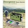 PRUNUS avarinis radijas AM/FM su saulės įkrovimu, 3000 mAh powerbanku ir SOS J-369