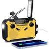 PRUNUS avarinis radijas su rankine ir saulės įkrova, AM/FM, 3000 mAh J-369