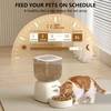 PUPPY KITTY automatinis kačių ėdalo dozatorius su Wi-Fi, balso įrašymu, 3 l, nerūdijančio plieno dubenėlis, Cain