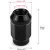 QWORK ratų veržlės M12 x 1.5, 34 mm, kūginės 60°, 20 vnt., WD41939