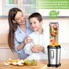 Qxmcov mini stacionarus blenderis 500 W su 2 tritano buteliais po 600 ml, nerūdijančio plieno peiliai