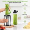 Qxmcov mini stacionarus blenderis 500 W su 2 tritano buteliais po 600 ml, nerūdijančio plieno peiliai
