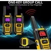 Radioddity trumpųjų bangų racija PMR446 IP67 atspari vandeniui ir dulkėms, 16 kanalų, USB-C įkrovimas, HD-1, geltona