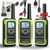 Radioddity vaikų racija PMR446, 16 kanalų, 5 km nuotolis, 2000 mAh baterija, VOX, žalia, PR-T8
