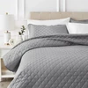 Amazon Basics lovos užtiesalas, pilkas, 220 × 240 cm, mikrofibra, deimantų raštas, TEX-180455