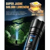 RAYLON įkraunamas LED taktinis žibintuvėlis 500000 lm, 5000 mAh, IPX6 FLS01