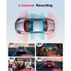 REDTIGER 4 kanalų automobilinė kamera 2,7K ir 3 × 1080p su GPS ir Wi-Fi F17Plus