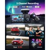 REDTIGER automobilinis vaizdo registratorius 3 kanalų 4K su GPS ir 128 GB kortele F17 Elite