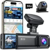 REDTIGER automobilinis vaizdo registratorius 4K su galine 1080p kamera, Wi-Fi, GPS, F7N
