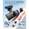 REDTIGER automobilinis vaizdo registratorius 4K su galine 1080p kamera, Wi-Fi, GPS, F7N