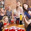 Relaxdays alaus bokštas su kraneliu, 2,5 l, 50 raudonų plastikinių puodelių rinkinys