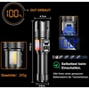 Relybo LED prožektorius 1000000 lm, įkraunamas, 9 režimai, USB-C, šoninis COB apšvietimas, LC222-DE