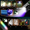 Relybo LED žibintuvėlis su UV 395 nm, 9 režimai, įkraunamas, IPX6 atsparumas vandeniui, FP110