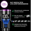 Relybo UV prožektorius 365 nm, 30 W su LCD ekranu, USB-C įkrovimu ir bepakopiu ryškumo reguliavimu, Relybo-P8-DE