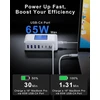 RENGOGA daugiafunkcis USB-C įkroviklis, 200 W, 8 portai (4 x USB-C, 4 x USB-A), LCD ekranas