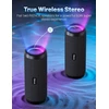 RIENOK belaidė Bluetooth kolonėlė 30 W su žemais dažniais, IPX7, RGB apšvietimas, S1 mini