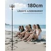 RISEOFLE 180 cm aliumininis lengvas telefono trikojis ir selfie lazda su bevieliu pulteliu