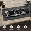 RK ROYAL KLUDGE belaidė mechaninė klaviatūra A72 Alice, 68 % dydžio, 72 klavišai, QWERTY, Hot-Swap, 7500 mAh