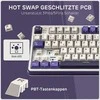 RK ROYAL KLUDGE belaidė mechaninė klaviatūra su RGB, garso valdymo ratuku ir Hot-Swap, S98 DE