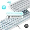RK ROYAL KLUDGE belaidė mechaninė klaviatūra, 65 %, Bluetooth, 68 klavišai, linijiniai raudonieji jungikliai, RK68