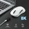 RK ROYAL KLUDGE belaidė žaidimų pelė, PAW3950, 42 K DPI, 54 g, 8 kHz, USB-C, BT, 2,4 GHz, RK MG5