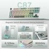 RK ROYAL KLUDGE C87 HE mechaninė žaidimų klaviatūra, 87 klavišai, RGB, magnetiniai Hall jungikliai, USB-C