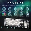 RK ROYAL KLUDGE C96 HE mechaninė žaidimų klaviatūra, magnetiniai Hall jungikliai, RGB, laidinė, 96 klavišai