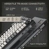 RK ROYAL KLUDGE mechaninė belaidė klaviatūra L75, 75 %, 3 režimų BT / 2,4 GHz / USB-C, su RGB apšvietimu, makro klavišais ir lietimui jautria valdymo juosta
