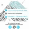 RK ROYAL KLUDGE mechaninė belaidė klaviatūra, 60 %, Bluetooth / 2,4 GHz / laidinė, 61 klavišas, Hot-Swap, mėlynieji jungikliai, RK61-DE