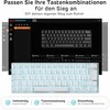 RK ROYAL KLUDGE mechaninė belaidė klaviatūra, 60 %, Bluetooth / 2,4 GHz / laidinė, 61 klavišas, Hot-Swap, mėlynieji jungikliai, RK61-DE