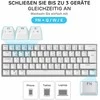 RK ROYAL KLUDGE mechaninė belaidė klaviatūra, 60 %, Bluetooth / 2,4 GHz / laidinė, 61 klavišas, Hot-Swap, mėlynieji jungikliai, RK61-DE