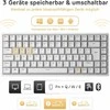 RK ROYAL KLUDGE mechaninė belaidė žaidimų klaviatūra 75 % TKL, 85 klavišai, QWERTZ, RGB, RK84-DE