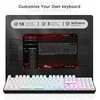 RK ROYAL KLUDGE mechaninė klaviatūra RGB apšvietimu, 104 klavišų, rudi jungikliai, RK920