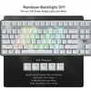 RK ROYAL KLUDGE mechaninė klaviatūra su RGB apšvietimu, pilno dydžio formato, raudonieji jungikliai, 104 klavišai, RK920