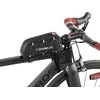 Rockbros 039BK bicycle frame bag 1 l with braid – juodos spalvos