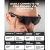 ROCKBROS dviratininko išmanieji Bluetooth akiniai, fotochrominiai, juoda rėmeliai