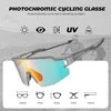 ROCKBROS fotochrominiai dviratininko akiniai UV400 su permatomomis lęšiais, vėjo nepraleidžiantys, modelis 10179/RBS