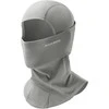 Kepurė ROCKBROS žieminė balaklava sportui iš poliesterio ir elastano, šviesiai pilka, unisex, 13427345001/RBS