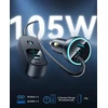 Rocoren automobilinis įkroviklis 105 W, 6 USB-C/USB-A portai, PD35 W, QC3.0, su 1,5 m laidu