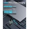 Rocoren automobilinis USB-C įkroviklis 165 W, su 3 prievadais, PD 3.1 ir QC 5.0, RCCC-165